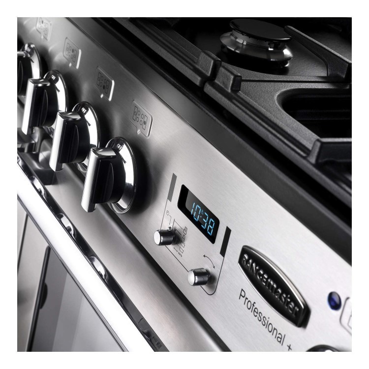 Rangemaster Professional Plus 100cm Electric Induction Range Cooker - Stainless Steel - Image 6
