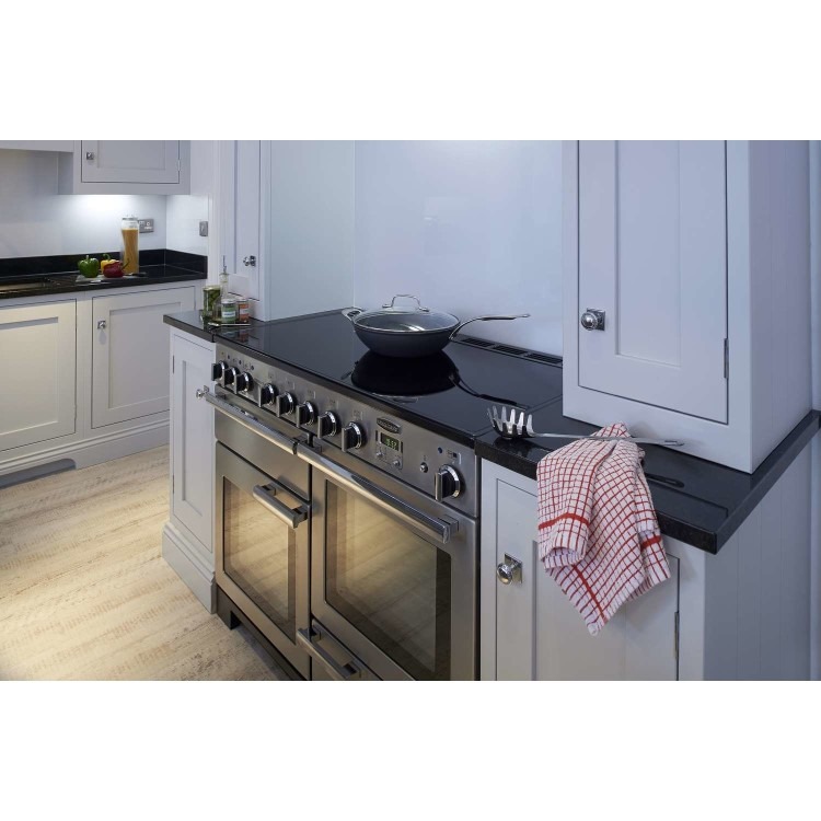 Rangemaster Professional Deluxe 110cm Electric Induction Range Cooker - Stainless Steel - Image 4