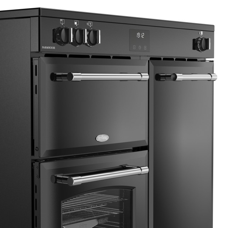 Belling Farmhouse 90cm Electric Induction Range Cooker - Black - Image 6