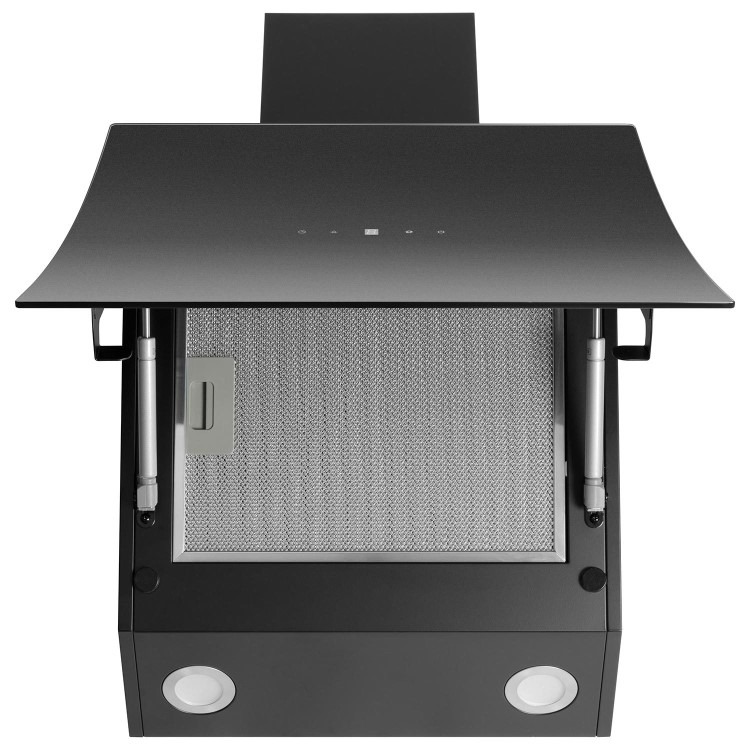 electriQ 60cm Curved Angled Hood with Touch Control - Black - Image 4