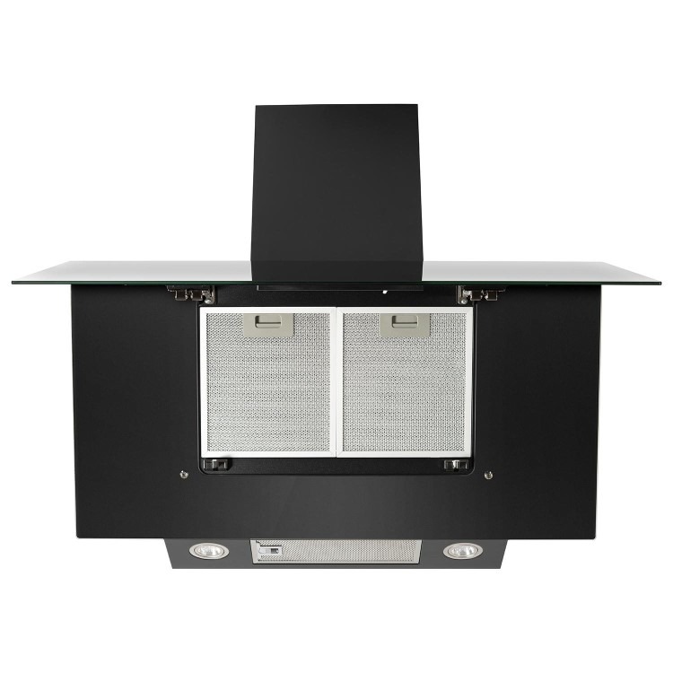 electriQ 90cm Angled Cooker Hood with Gesture Control - Black - Image 5