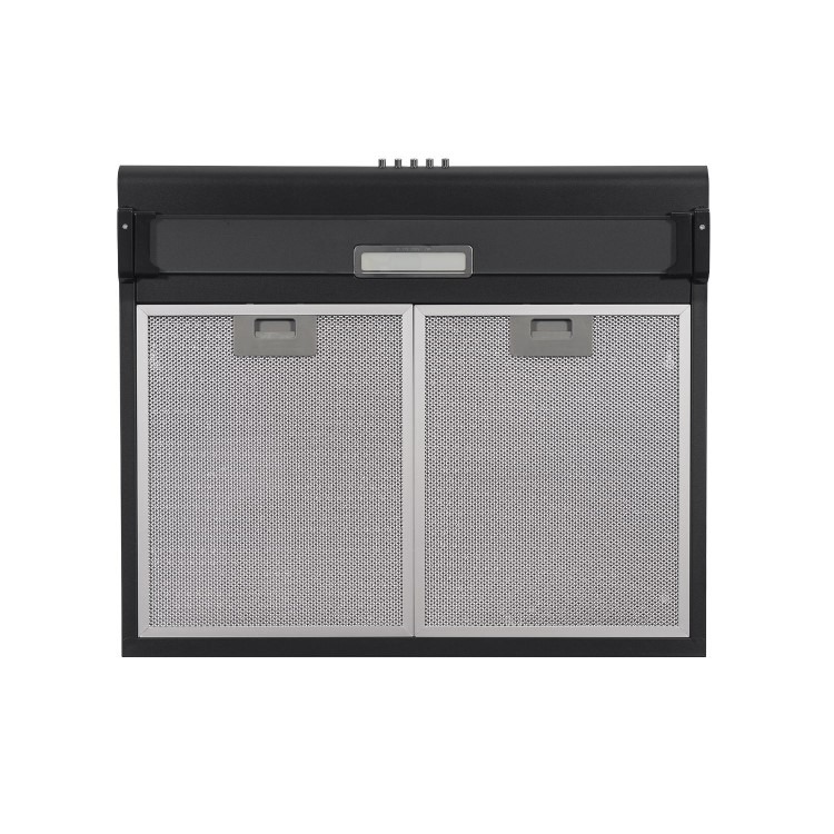 electriQ 60cm Top & Rear Venting Visor Cooker Hood - Black - Image 6