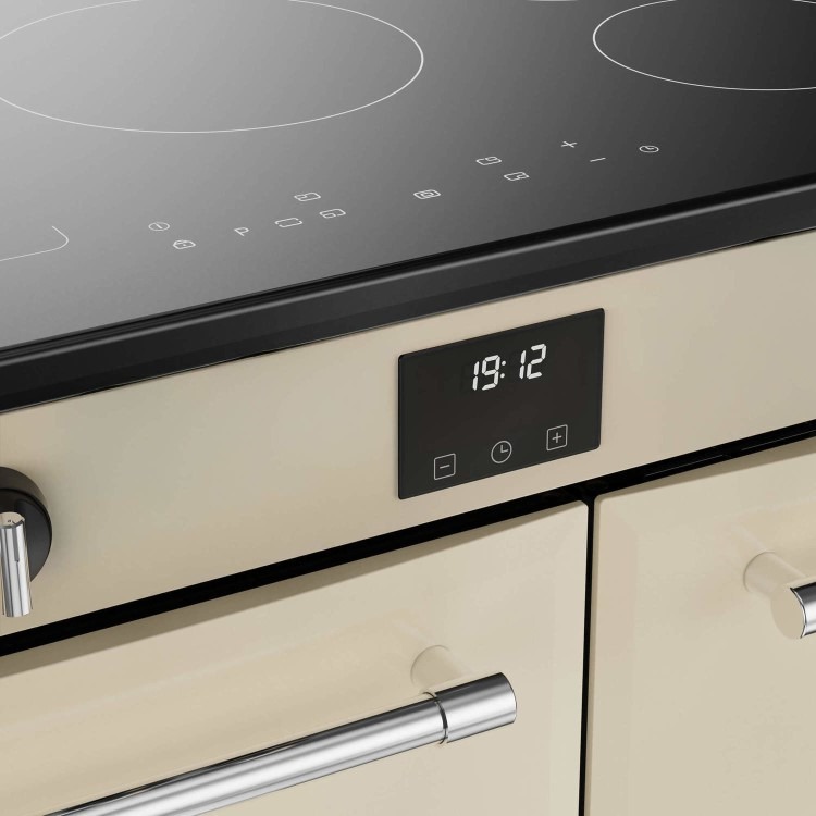 Refurbished Belling Farmhouse 90cm Electric Induction Touch Range Cooker - Cream - Image 6