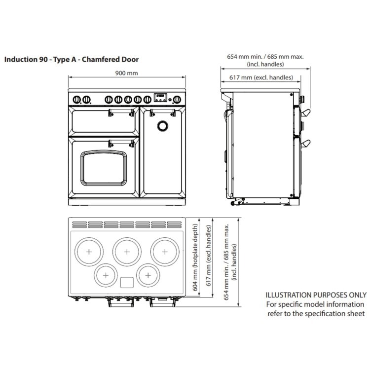 Rangemaster Classic Deluxe 90cm Dual Fuel Range Cooker - Heather & Chrome - Image 6