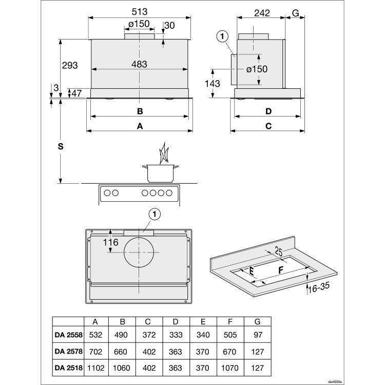 Miele 70cm Canopy Cooker Hood - Stainless Steel - Image 4