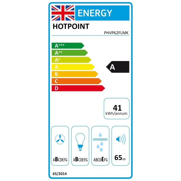 Hotpoint 60cm Chimney Cooker Hood - Black - Image 6