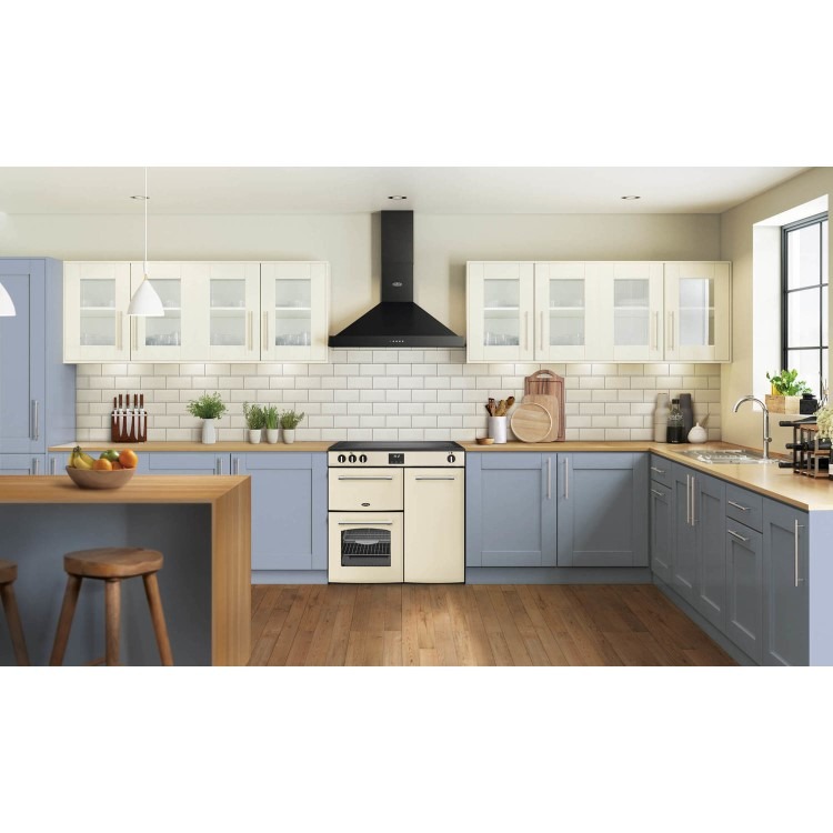 Refurbished Belling Farmhouse 90cm Electric Induction Touch Range Cooker - Cream - Image 8