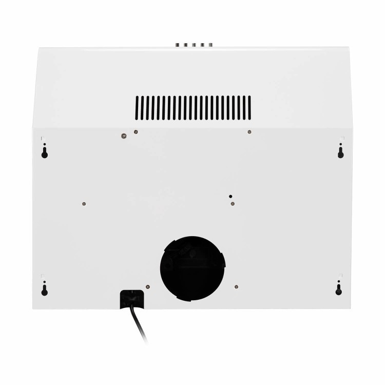 electriQ 60cm Top & Rear Venting Visor Cooker Hood - White - Image 8