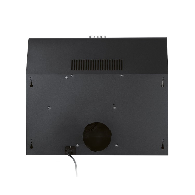 electriQ 60cm Top & Rear Venting Visor Cooker Hood - Black - Image 8