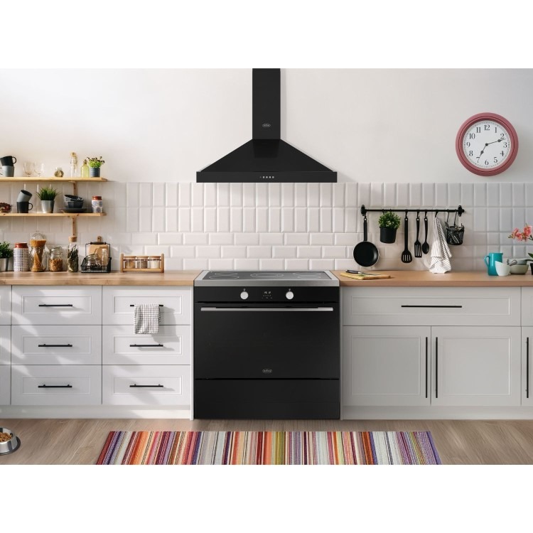 Belling Vision Single Cavity 90cm Electric Range Cooker - Black & Silver Steel - Image 7