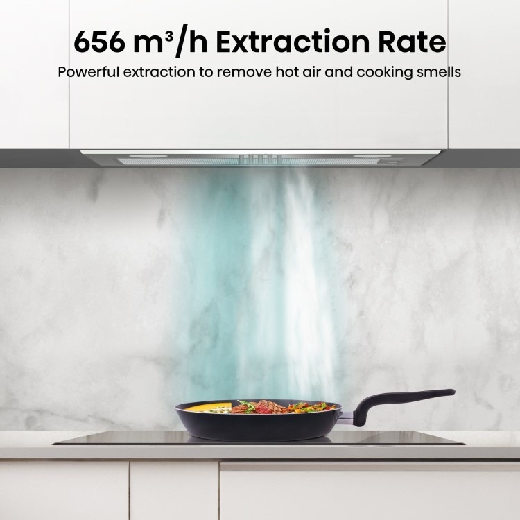 electriQ 60cm Angled Hood with Touch Control - Black - Image 8