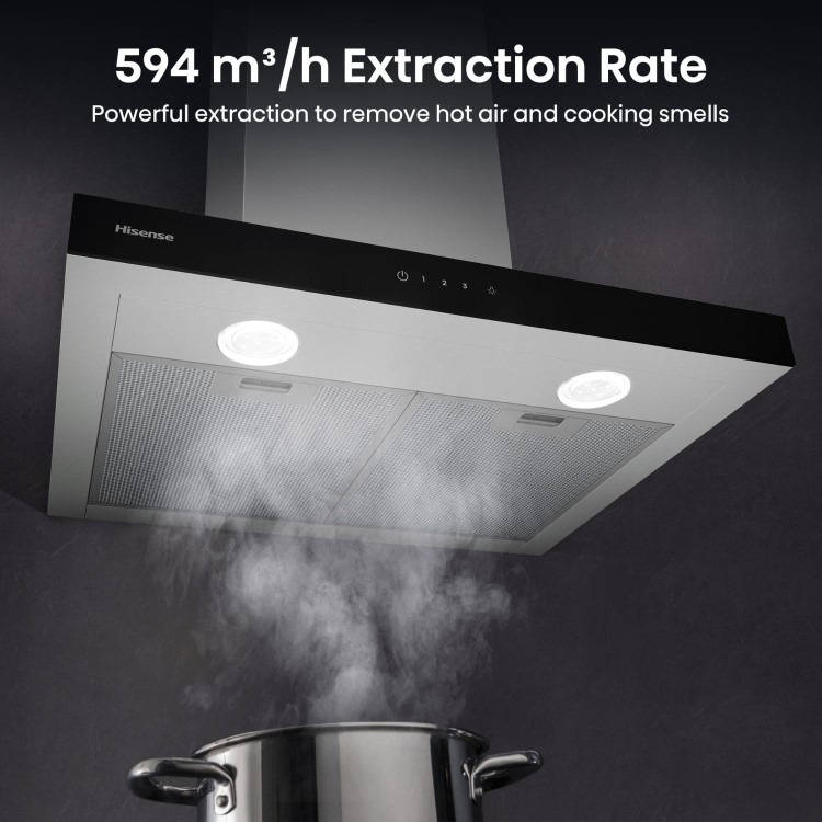 Hisense 60cm Chimney Cooker Hood – Stainless Steel - Image 8