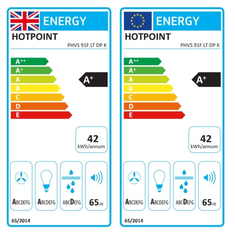 Hotpoint 90cm Angled Chimney Cooker Hood - Black - Image 3