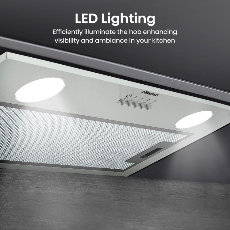 electriQ 60cm Angled Hood with Touch Control - Black - Image 9