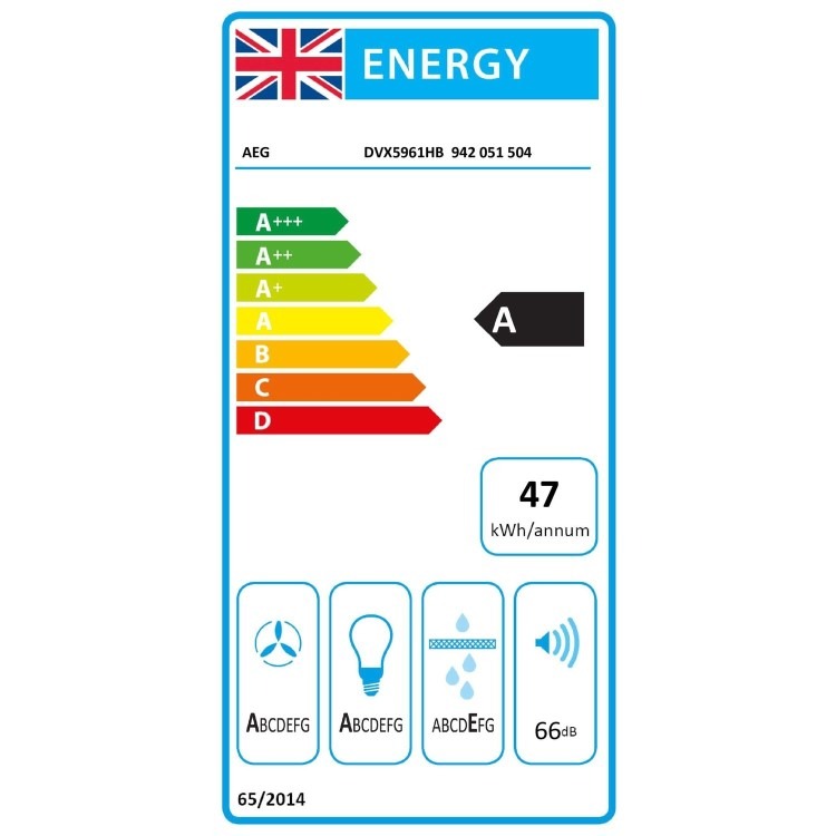 AEG 6000 Series 90cm Angled Cooker Hood with Hob2Hood - Black - Image 10