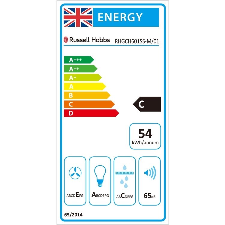 Russell Hobbs 90cm Flat Glass Chimney Cooker Hood - Stainless Steel - Image 10