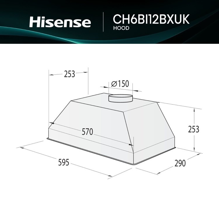 Hisense 60cm Telescopic Canopy Cooker Hood - Stainless Steel - Image 15